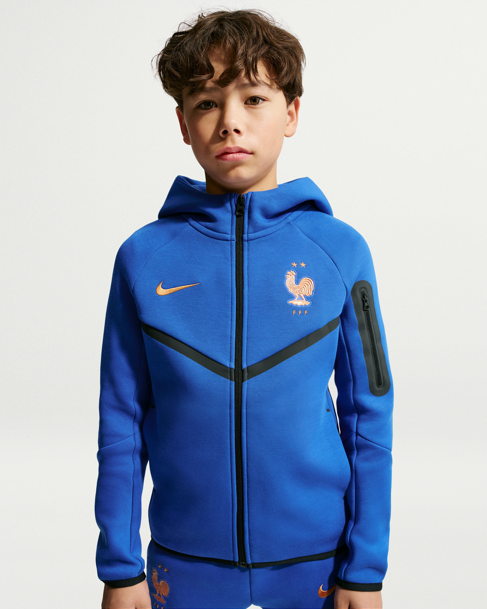 FFF Tech Fleece Big Kids' (Boys') Nike Soccer Full-Zip Hoodie